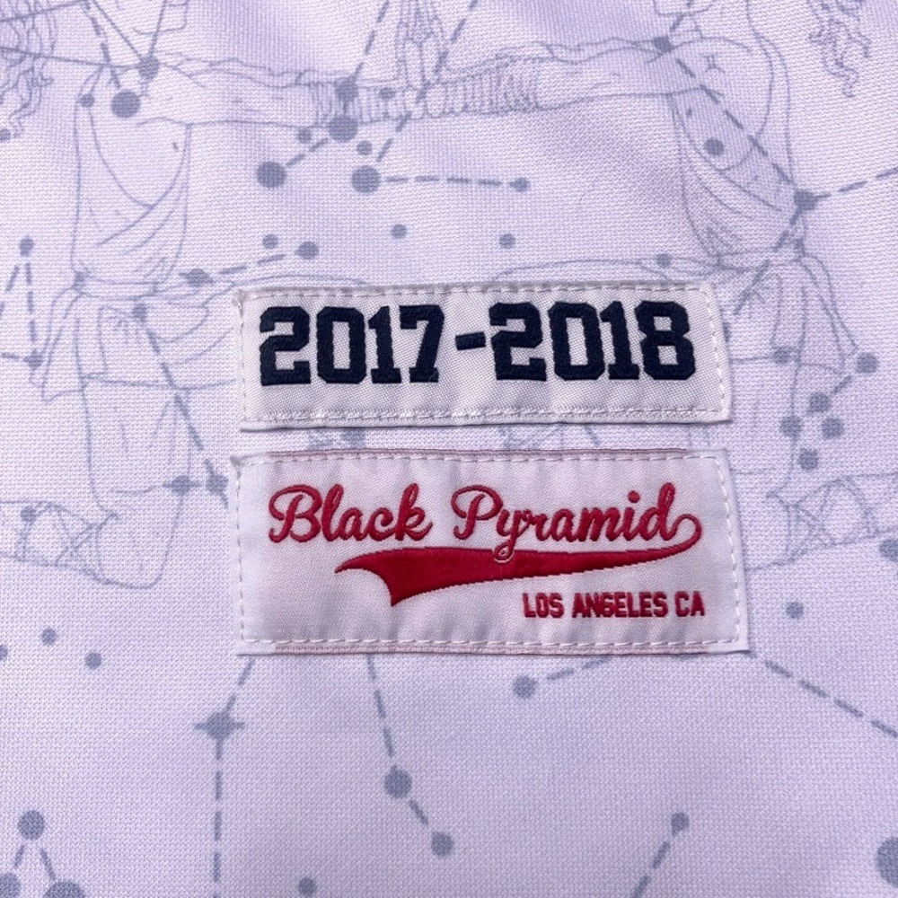 2017-18 Black Pyramid Jersey Shirt Men's L White Chris Brown Embroidered AOP0 - Picture 3 of 8